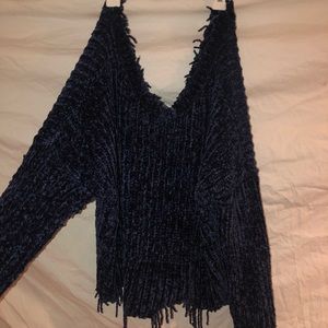 Chenille Off the shoulder sweater